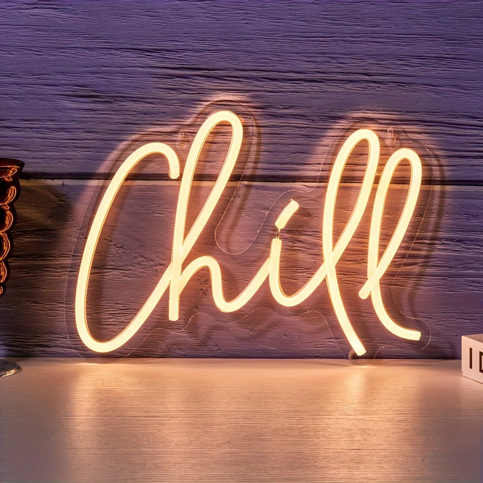 1PC Chill LED Neon Light, Neónové znamenie pre bar, obchod, obchod, garáž, dielňu, obývaciu izbu, osvetlenie a domácu výzdobu