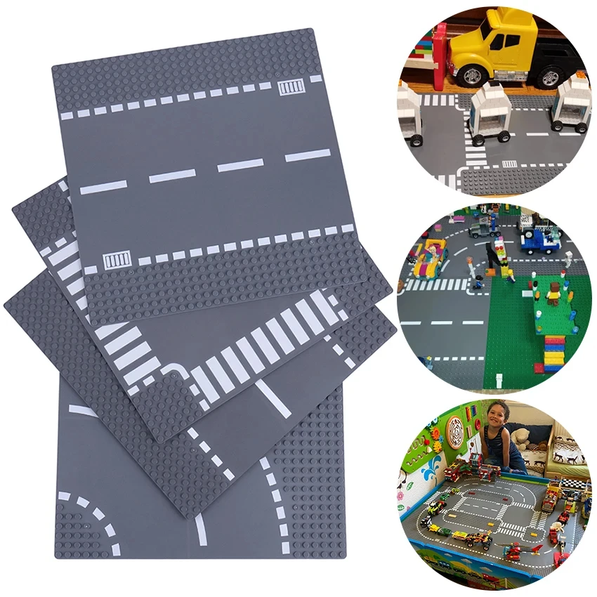 1PC City Road Street Baseplate Classic Build Block Base Base Dosky deti DIY Zostava stavebných blokov Hračky Hračky na ulicu Výhľad na ulicu