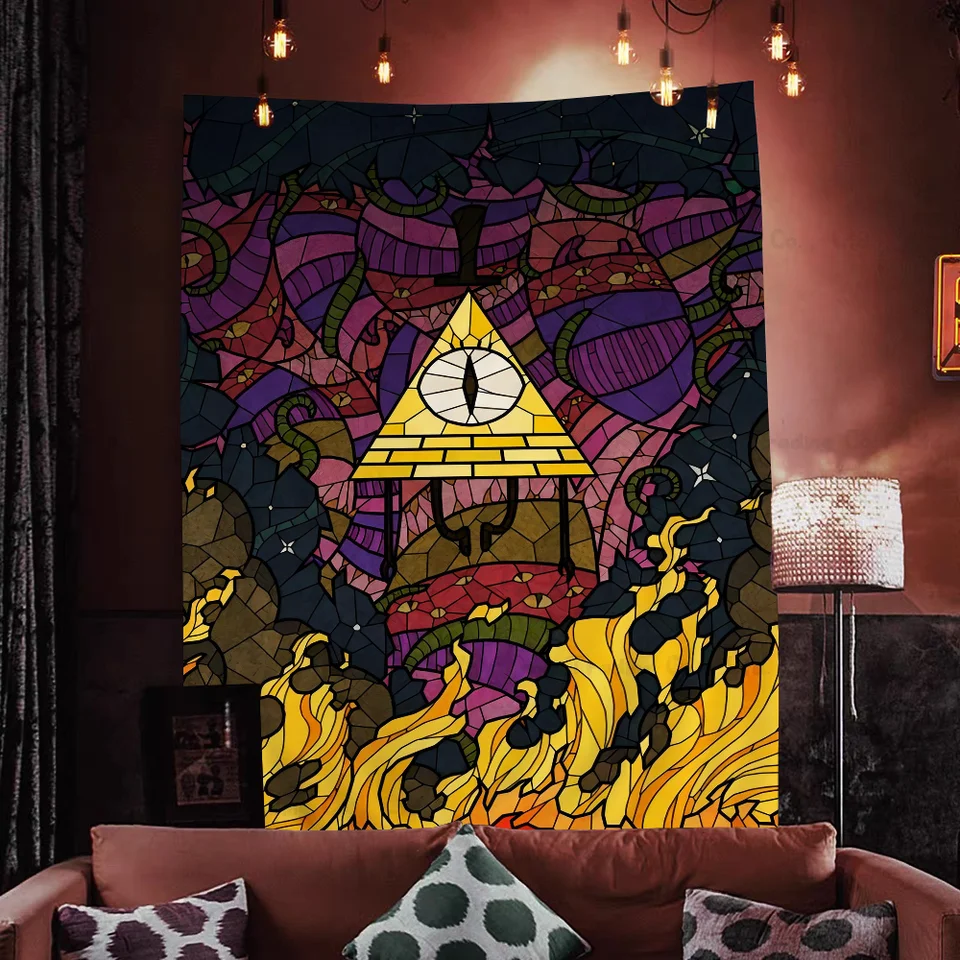 1PC Classic Gravity Falls Movie karikatúra Tapestry Wall zavesenie dekorácie Domácnosť Domovod