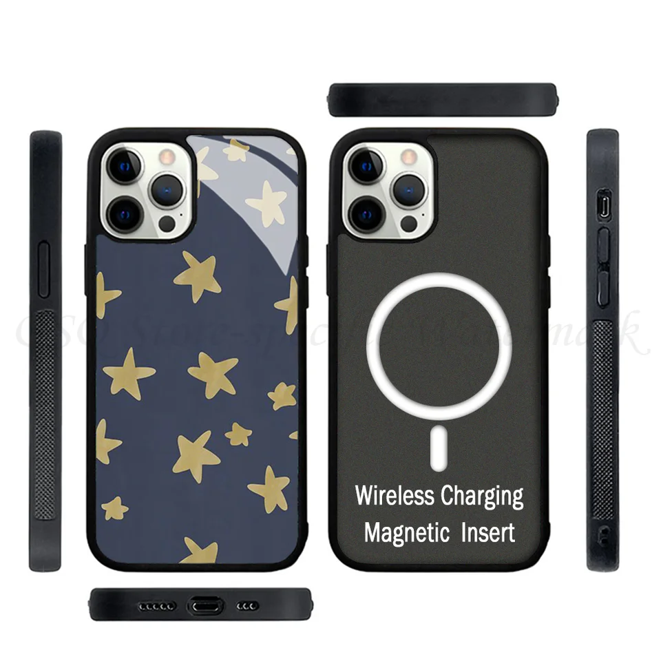 1PC Coraline Star Sweater Design Pase Case Strong Magnetic pre iPhone 15 14 13 Pro Max 11 12 Mini Alex Magsafe