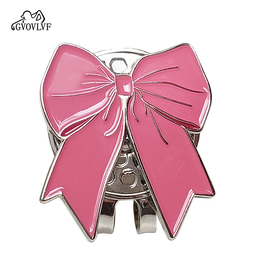 1PC Cute Bowknot Golf Ball Marker s magnetickým klipom zliatiny Zaviedok Fit for Golf Cap Golf Actifies Darček pre dievčatá a ženy