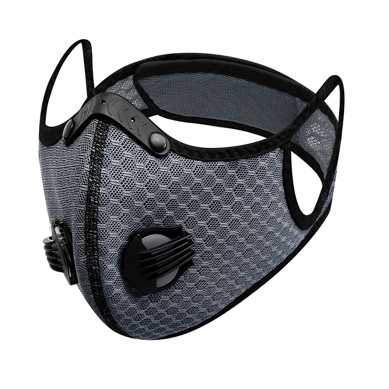 1pc cyklovacia maska ​​s aktívnou maskou z uhlíkového filtra PM2.5 Proti znečisťovateľná športová maska ​​Outdoor Sports Training Mask
