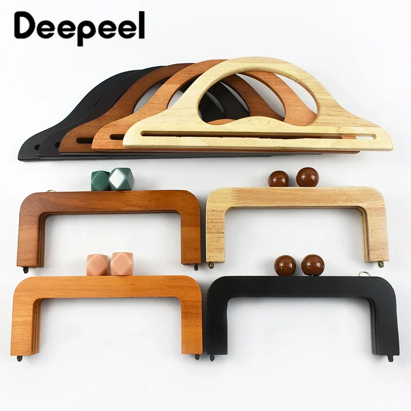 1PC Deepeel Fashion Mass Mast Wood Ruckovly kľučky vrecko Uzatvorenie šijacích držiakov Kisp spona kutilá DIY ručne vyrobená batožina Hardware príslušenstvo