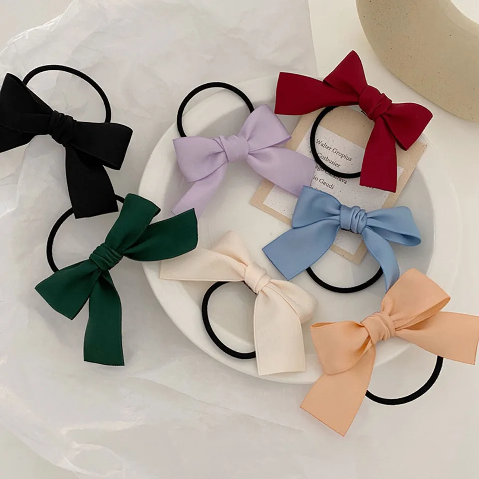 1PC Deti roztomilé elegantné kravaty na vlasy Žena Žena Varné doplnky Girl Hair Ribbon Girl Girl Hair Ornament Hairband Elastic Hairband