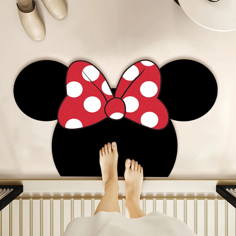 1PC Disney Mickey Mouse Cute Home Crangs Estetic Kawaii Anime plyšový koberec kúpeľňa spálňa obývacia izba
