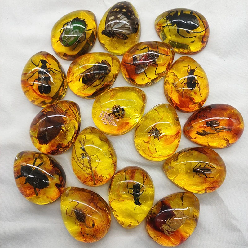 1PC DIY Hand Crafts Darček hmyz Amber Gemstone Scorpion Natural and Mineral Stones Domáce dekorácia