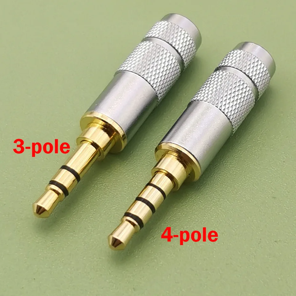 1pc DIY Výmena 3,5 mm stereo 4 pól alebo 3 pólové opravy slúchadiel Audio Plug Connector Spájnutie pre väčšinu konektorov slúchadiel