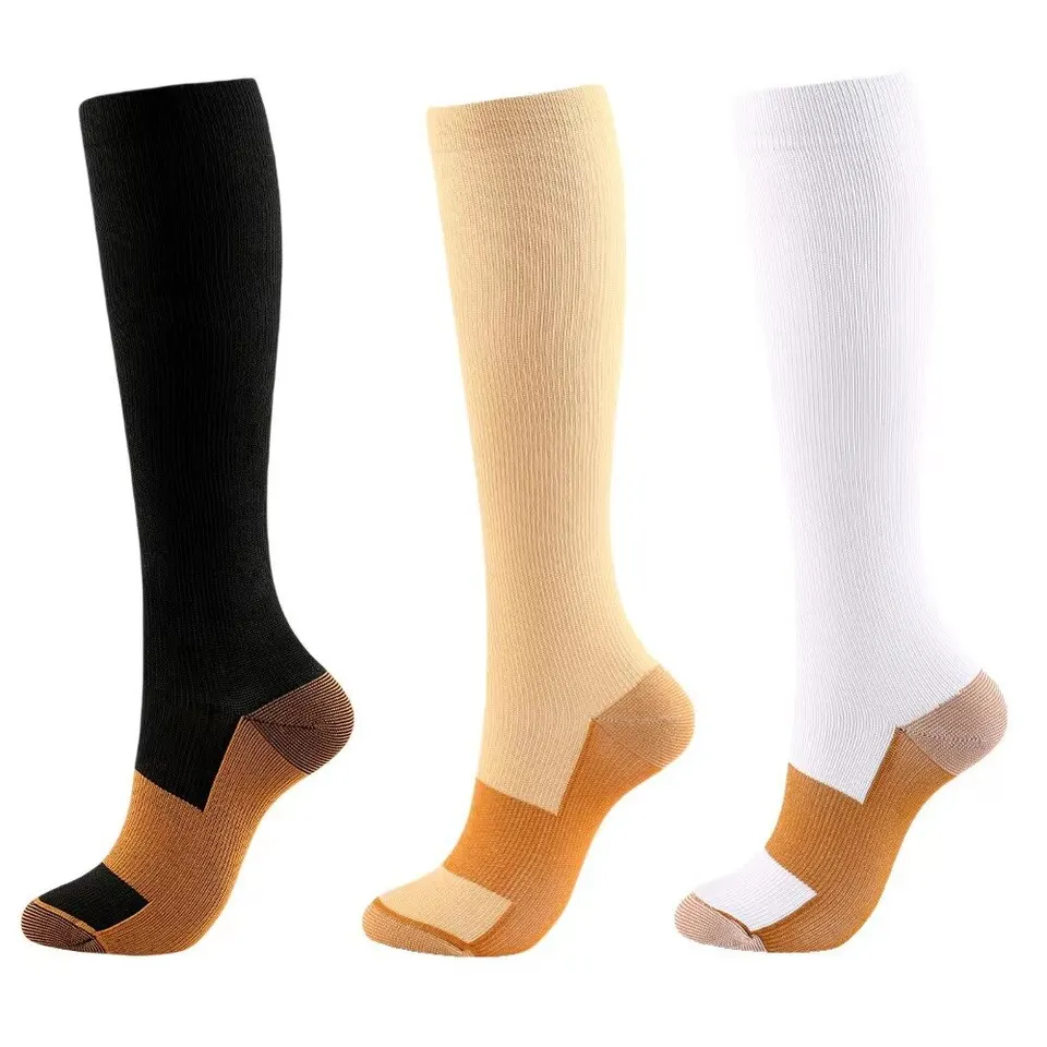 1pc dlhá tlaková trubica ponožky nylonová kompresia vonkajšie športové ponožky Men's a ženské športové ponožky