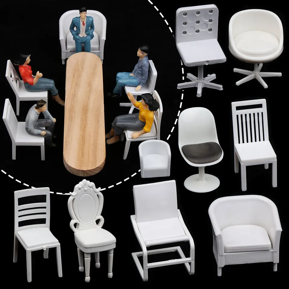 1PC Dollousova stolička pohovka Miniatúrny stolový nábytok stolica Model Dollhouse Decor Hray Hray Dollou Domov DECON DET