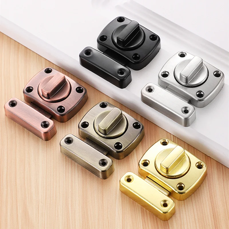 1pc domáca bezpečnostná západka Otočná skrutka Latch brána Západky dverí zámok pre hotelovú kúpeľňu Posuvné dvere proti krádeži