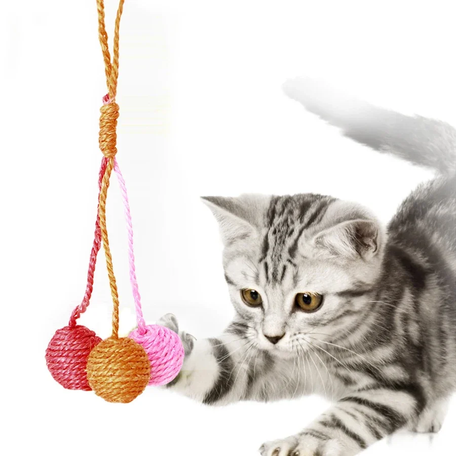 1pc domáce zvieratá Cat Sisal Ball Interactive Puzzle Pet Hračka
