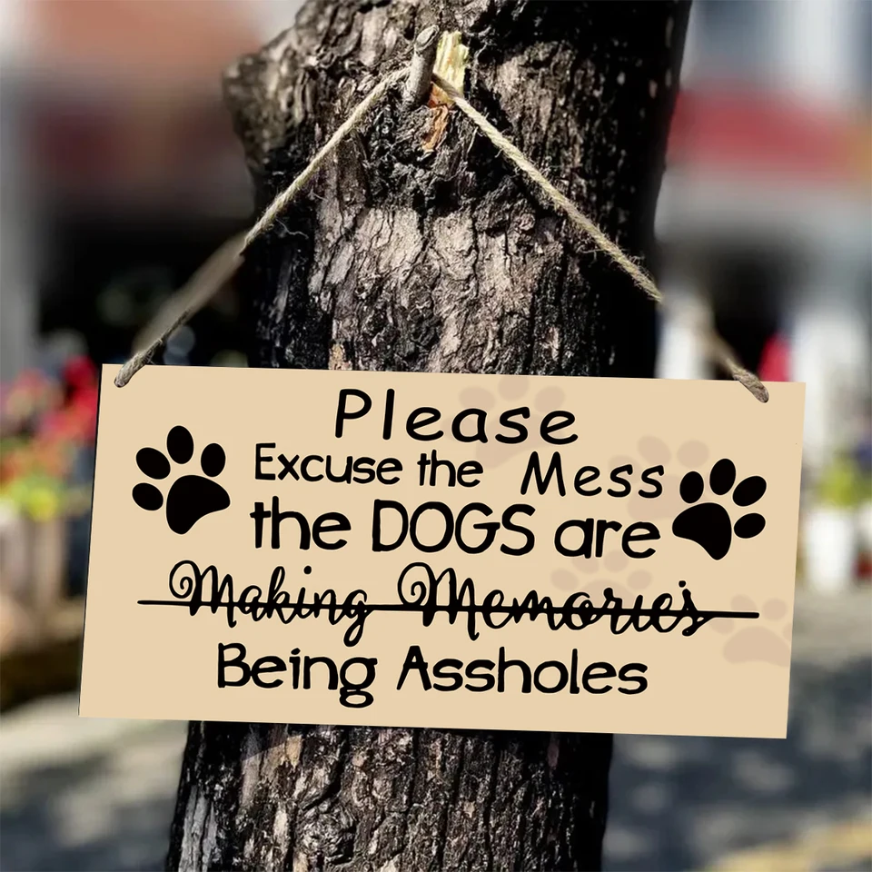 1pc domáceho maznáčika drevené remeslá Plaky Domovská miestnosť Prispôsobené dekoratívne znamienko Pleke Dvere Vintage Pet Dog Hanging Decor Dary Plakety
