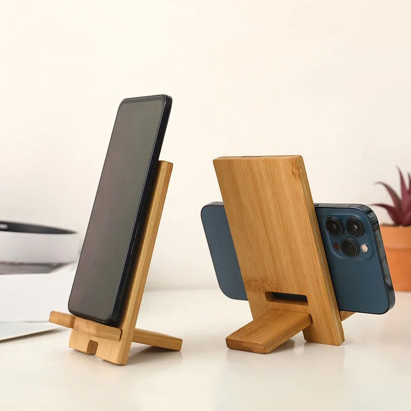 1PC Drevená držiak na mobilný telefón Drevená základňa Mobilný telefón nabíjanie držiaka Tablet Tablet Multifunkčná lenivá držiak