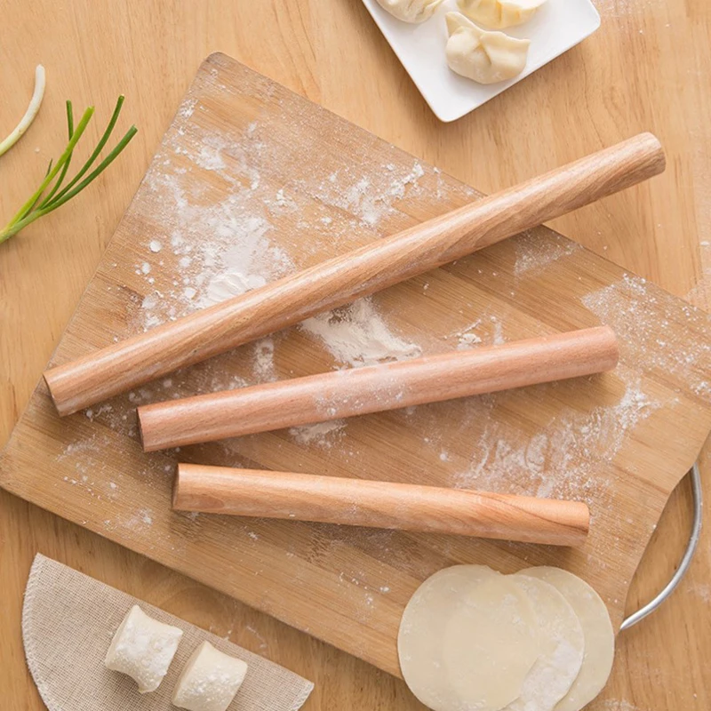 1PC Drevené valcovacie kolíky Vytvorte cestoviny knedle Fondant Biscuit Toil Tools Tools Tools Cestr Roll Cesto Kuchynské náradie
