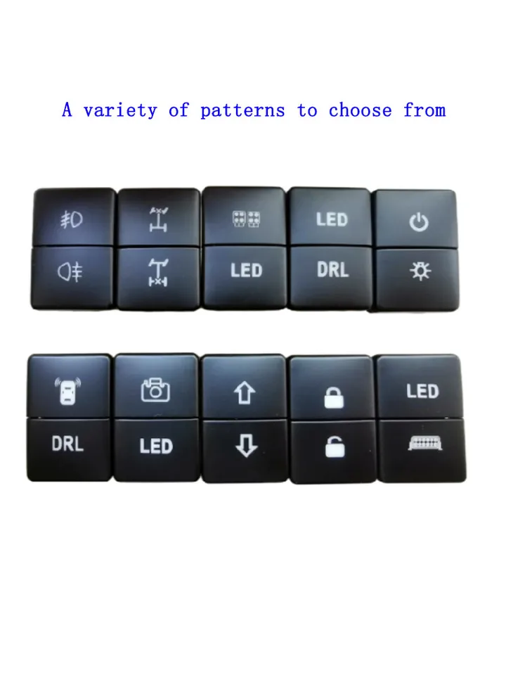 1PC Dual Key Switch Dual Switch Fog Lights Power LED diferenciálny zámok Spínacie tlačidlo Prepínač pre Toyota Corolla Prado Levin