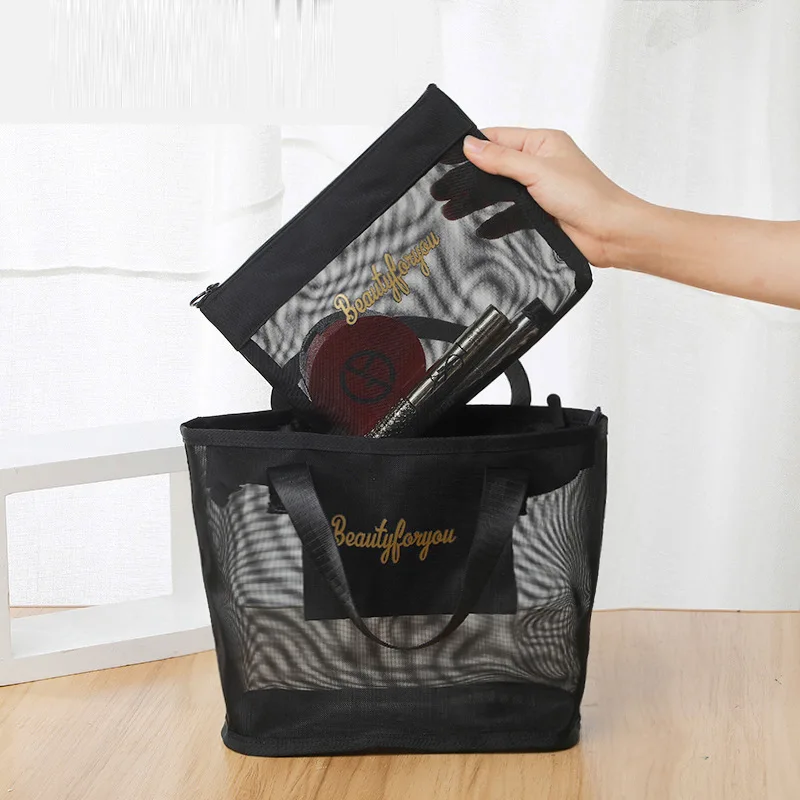 1PC Dámska kozmetická taška nylon nylon toaletné vrecko Unisex Outdoor Travel Nuaire tašky Organizátori úložných priestorov na plážové kabelky