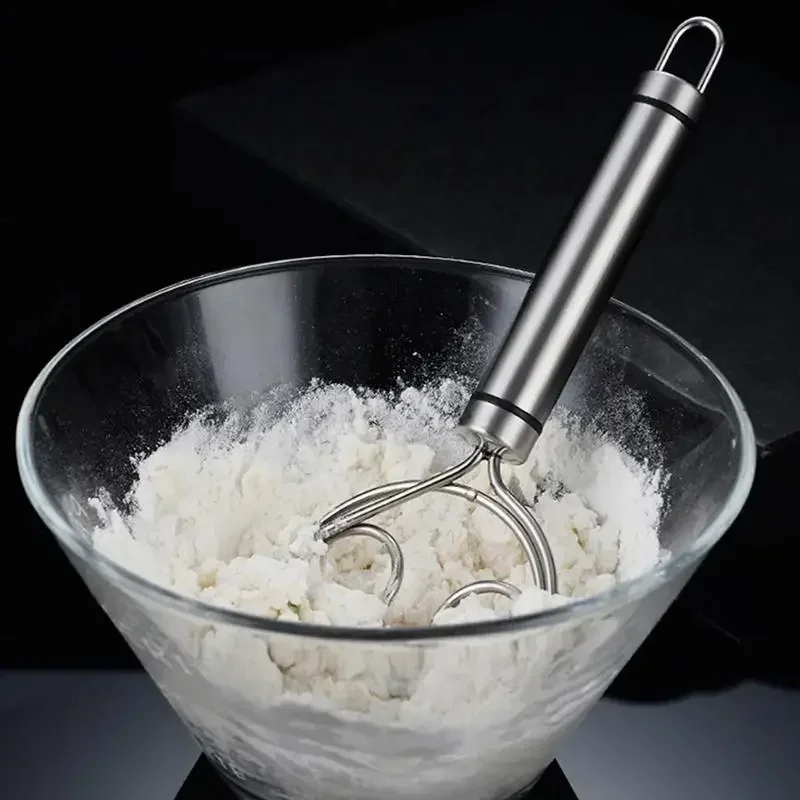 1pc dánske cesto Šľahanie z nehrdzavejúcej ocele Chlieb ruky Zmiešateľ Binokulárna cievka hlava Comfort rukoväť pre sušienky chliebový koláč
