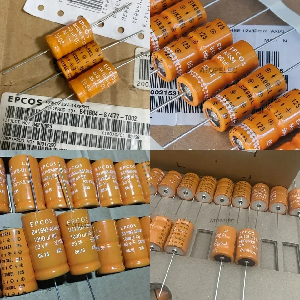 1PC EPCOS Sikorel 125 ll axiálny elektrolytický kondenzátor Hi-Fi Audio 125 ℃ 680UF/1000UF/1800UF 40V