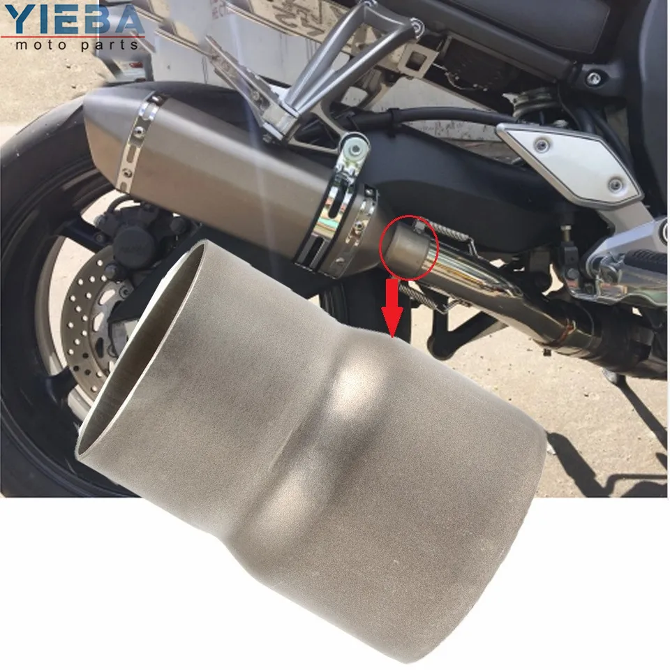 1PC Escape Motorcycle Sump Rúrky konektor sklzu na 61-51 mm pre Suzuki GSXR GSX-R 600 750 1000 K1 K2 K3 K4 K5 K6 K7 K8 K9 2018