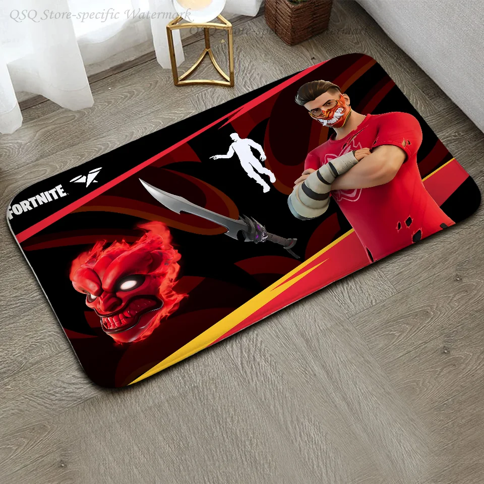 1pc f-fortnite podlahová podlaha rohož rohož pre kúpeľňu Kuchyňa Dlhý koridor koberec nekĺzavá obývacia izba koberec Domáce dekorácie Absorpčný kúpeľ