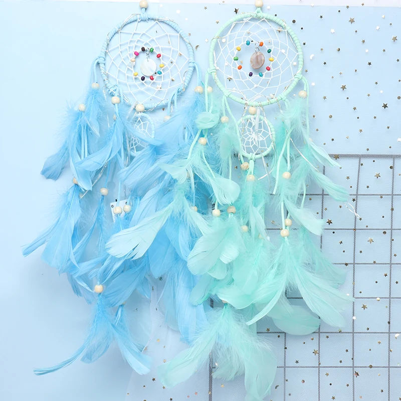 1PC Feather Girl Catching Dream Net Openwork Dream Catching Lace Dreamcatcher Ruka vyrábaný darček na Valentína
