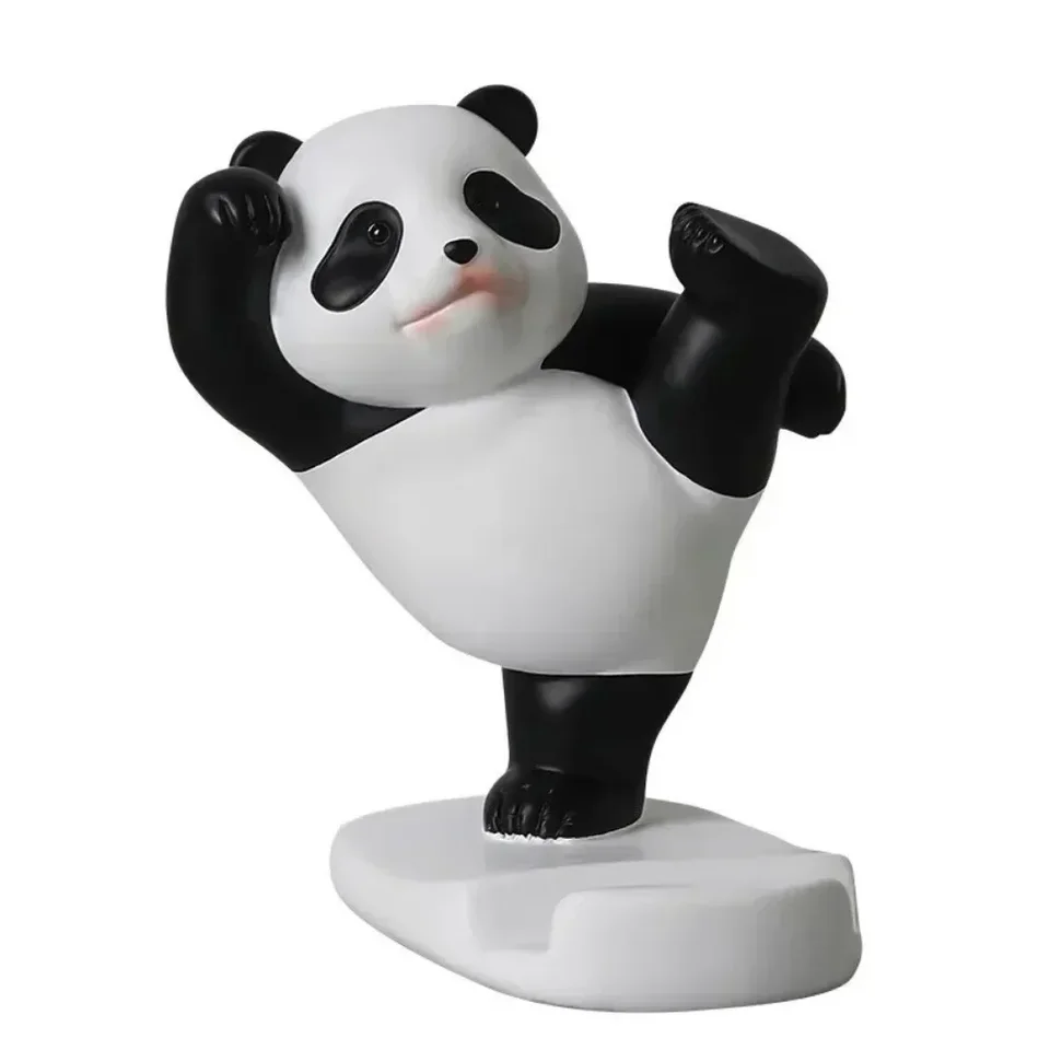 1pc figuríny Panda pre interiér Univerzálne mobilné mobilné telefóny držiak Moderná socha socha domáca kancelária Destor