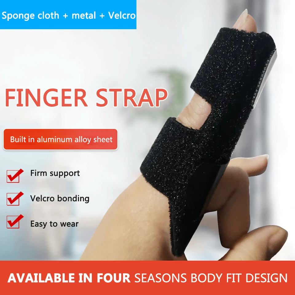 1pc Finger Brace Podporuje bolesť bolesti hliníkový prst Fracture Protecture ORstance Brace CORREKCIS SPORT S ODPADNOM TAPE BANDAGE