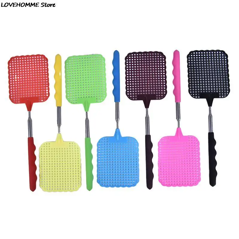 1PC Fly Swatters Teleskopický rozširovateľný prevenciu škodcov Mosquito Tool Mreets Trap zatiahnuteľné Swatter Garden Supplies