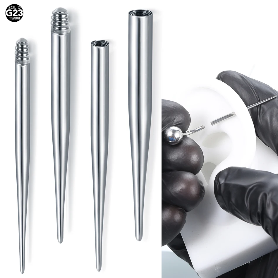 1pc G23 Titanium Duide Rod Piercing Stretching Tool pre interne a externe závitové nástroje na prepichnutie šperkov