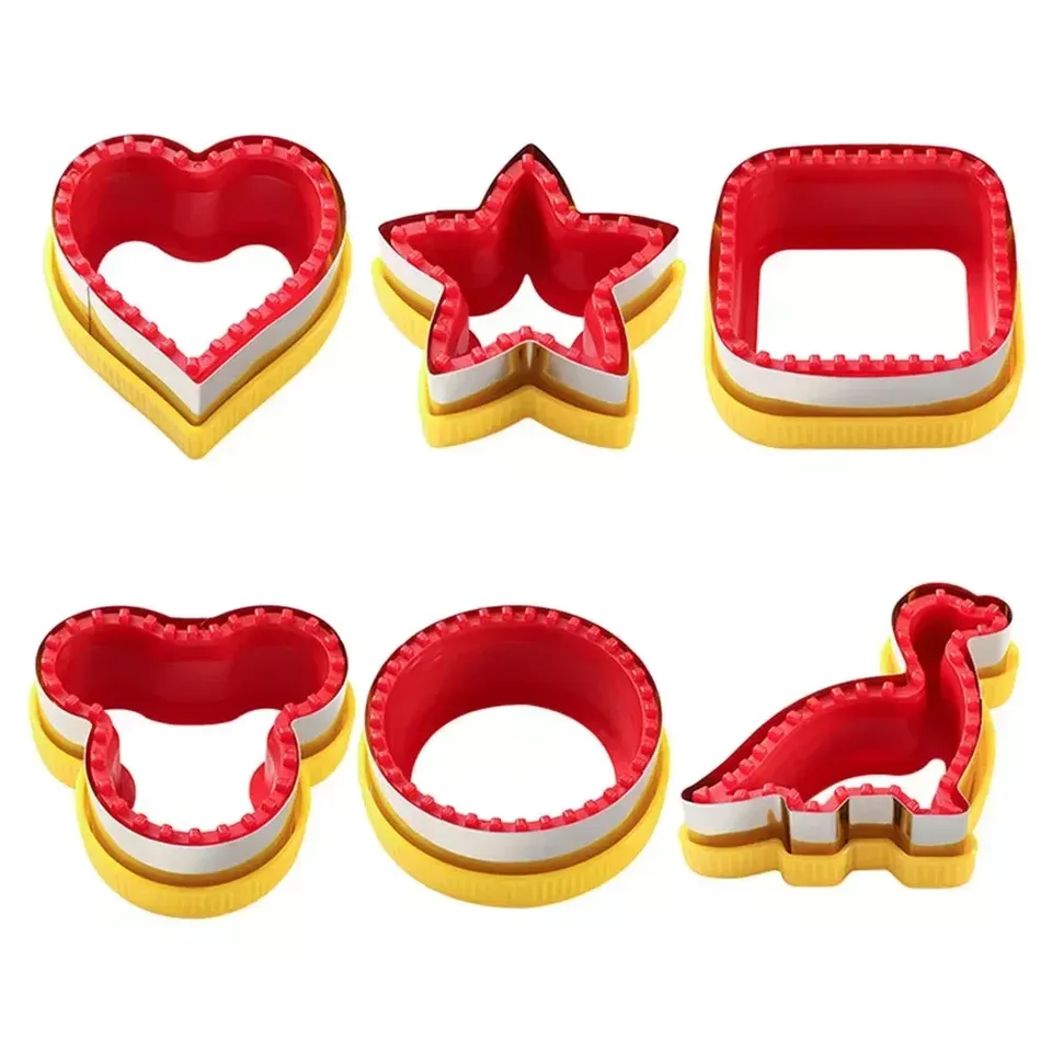 1pc geometrická sendvičová rezačka a tmel set s potravinami PP Cookie Cookie Cutting Sealing Form pre deti Bento Box