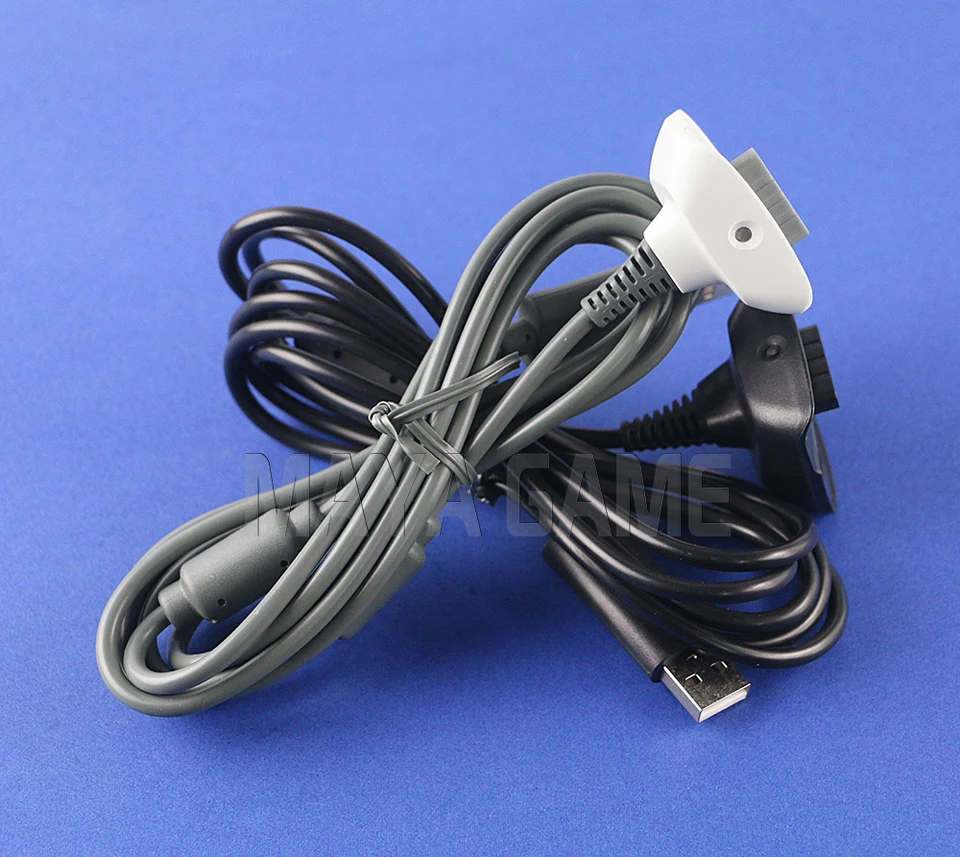 1PC Gray & Black 2 v 1 Play a nabíjačka USB kábel pre Xbox360 Xbox 360