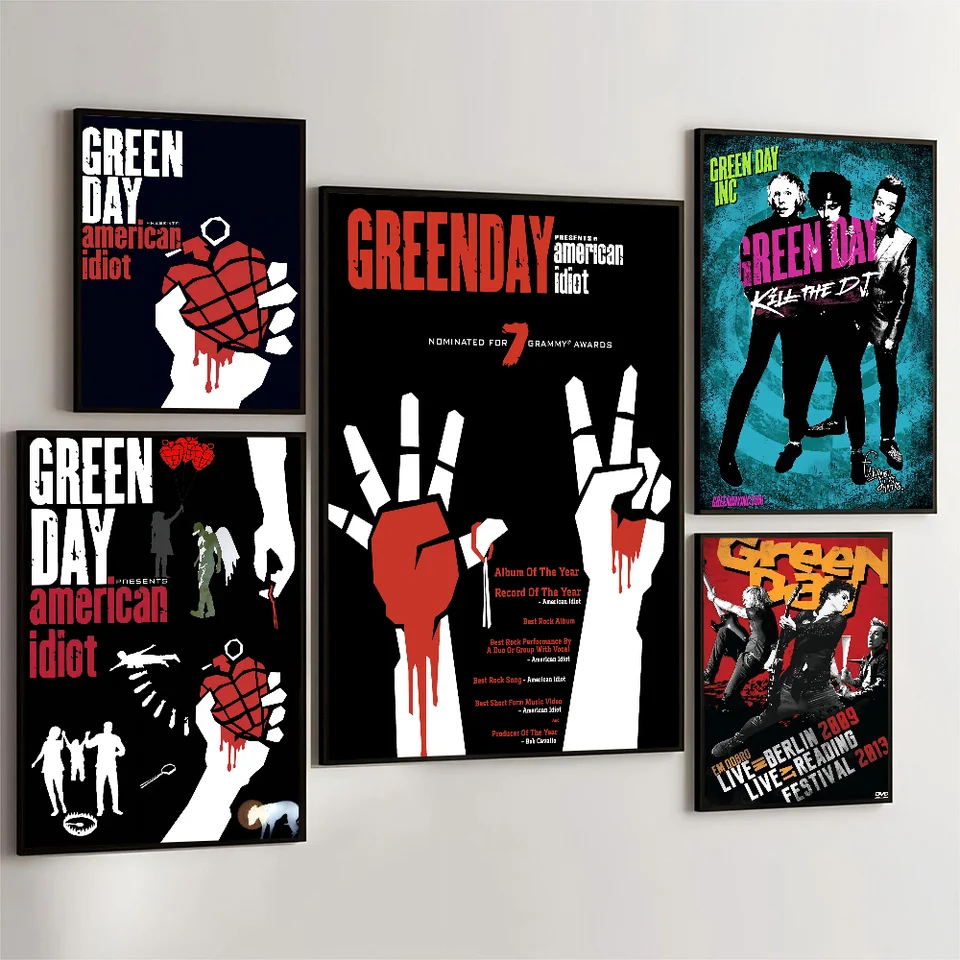 1PC Green Day American Idiot Plagát Self-pasting Art Art