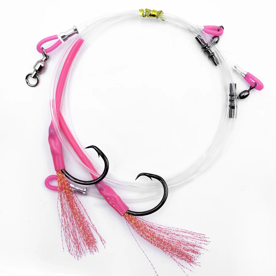 1PC hlbokomorské rybárske súpravy Cod Cods Strong rybárska linka so svetelnou trubicou Čierny kruh Hook ideálne rybárske súpravy slanej vody