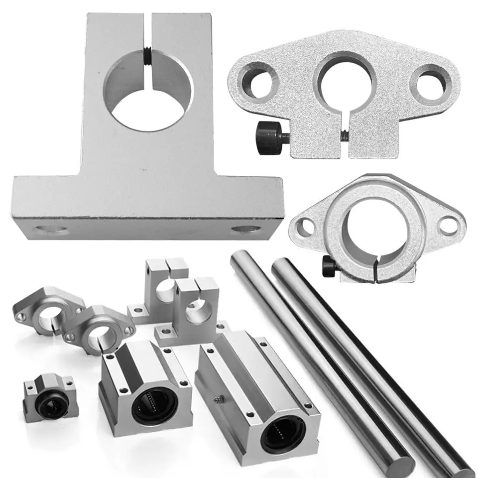 1pc hliníková zliatina lineárna ložiská xyz stola CNC Router Rail Haft Support SK8 SK10 SK12 SK16 SK20 SHF8 SHF10 SHF12 SHF16