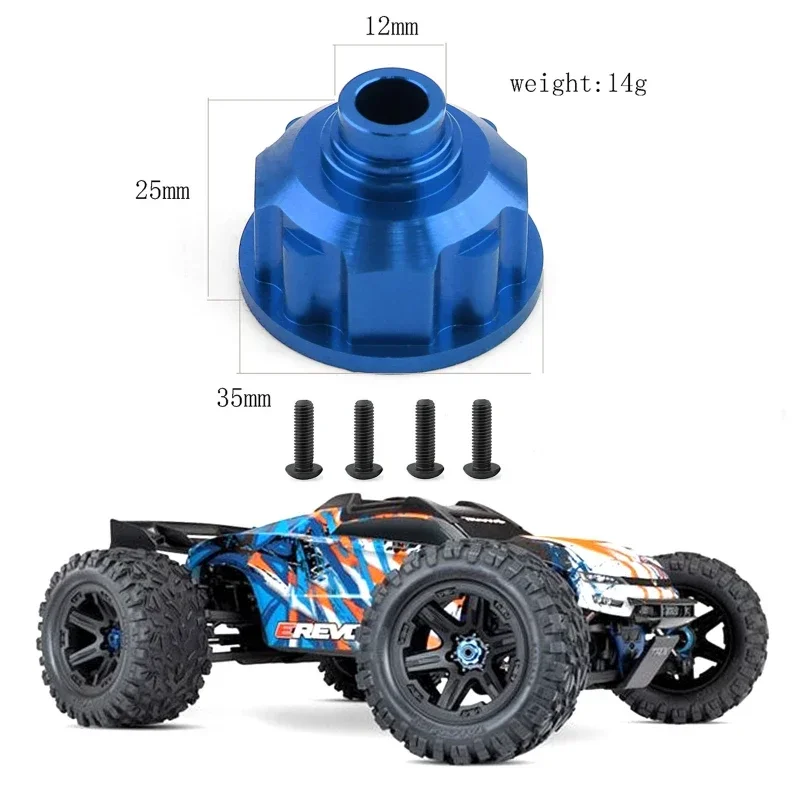 1pc hliníkový nosič diferenciálneho prípadu #8681x pre RC CAR ČASŤ 1/10 TRXS E-Revo 2.0 VXL 86086-4