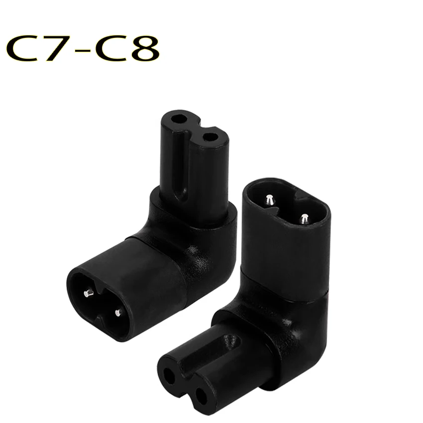 1pc IEC 320 2-kolík C7 Síma do C8 Mužský pravý kufrík AC-Power Adapter Prevodník