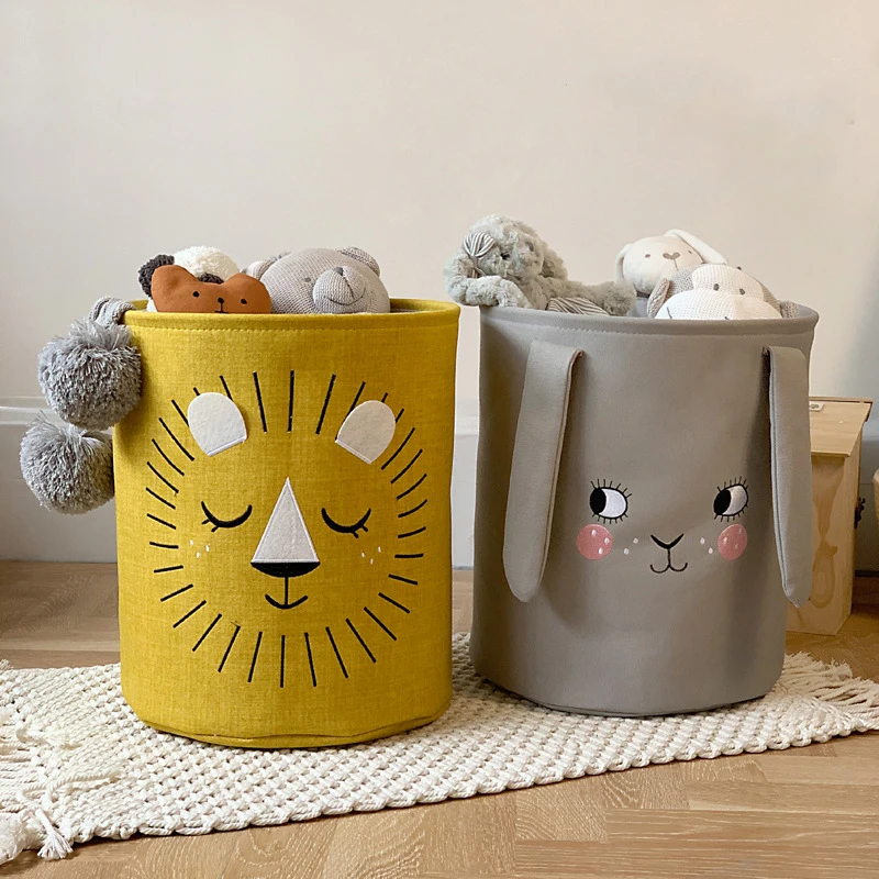 1pc ins v štýle skladateľný košík na bielizeň pre špinavé oblečenie pre deti detské hračky Canvas Wasmand Wasman veľkým úložným priestorom