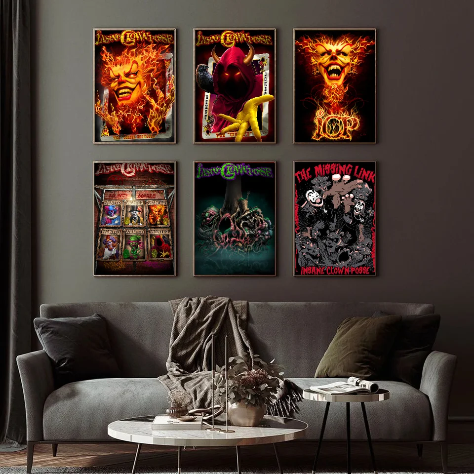 1PC Insane Clown Posse Plagát papier tlač Domov obývacia izba Spálňa Vstupný bar reštaurácia Cafe Art maľba dekorácia
