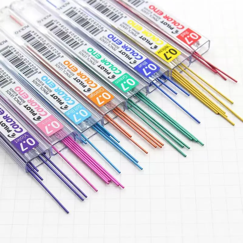 1pc Japonsko Pilot Farba ENO 0,7 Mechanická ceruzka Olovo farebné náplne plcr-7 8 farby 3 zmiešané farby vodiče