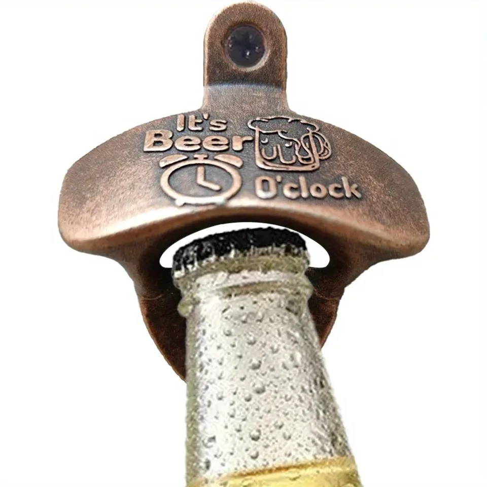 1pc Je to pivo'o hodinové otvárač fľaše Stena namontovaná so skrutkami vintage retro pivo otvárač BBQ Nástroje