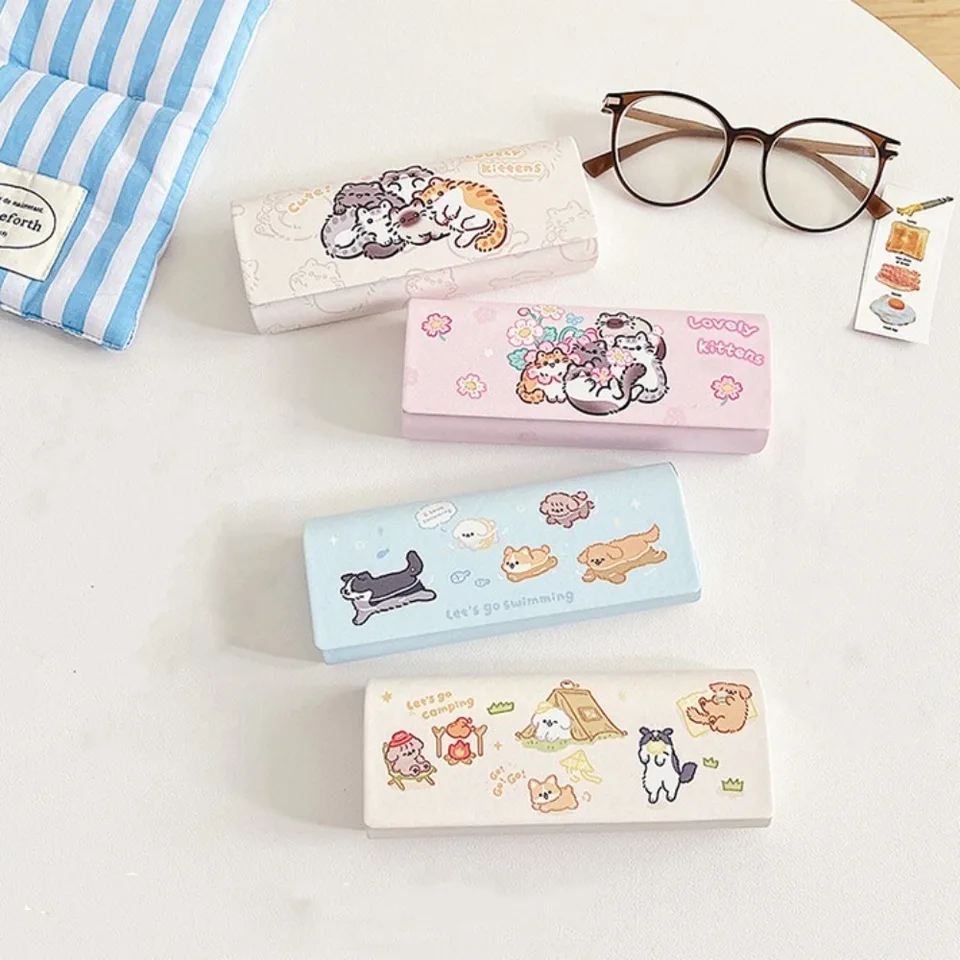 1PC jednoduché kožené okuliare Optické retro krátkozraké okuliare Slnečné okuliare Storage Box Fashion pre mužov a ženy