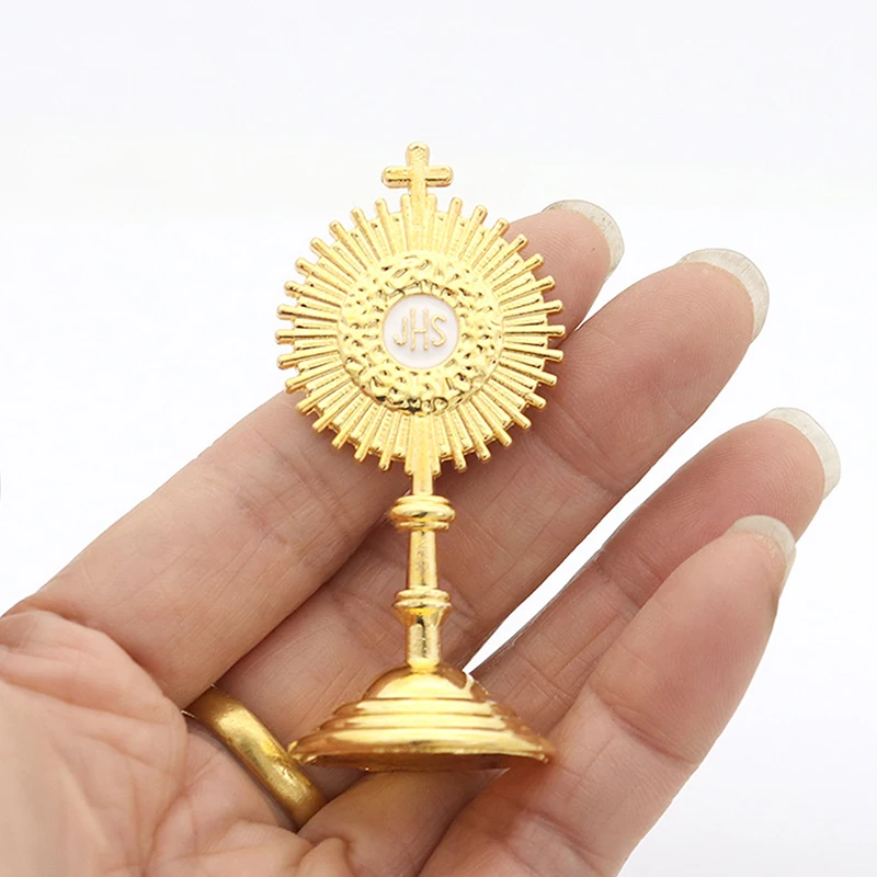 1pc katolícke kresťanské spoločenstvo socha zlato Ježiš Hominum Salvator Domáca kancelária stolová dekorácia krížový figurín náboženstvo darček