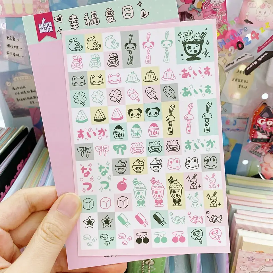 1PC Kawaii Scrapbook Animal Deco Stucietre stacionárne dekoratívne nálepky pre umenie DIY Planner Planner Planner Planner Telefón