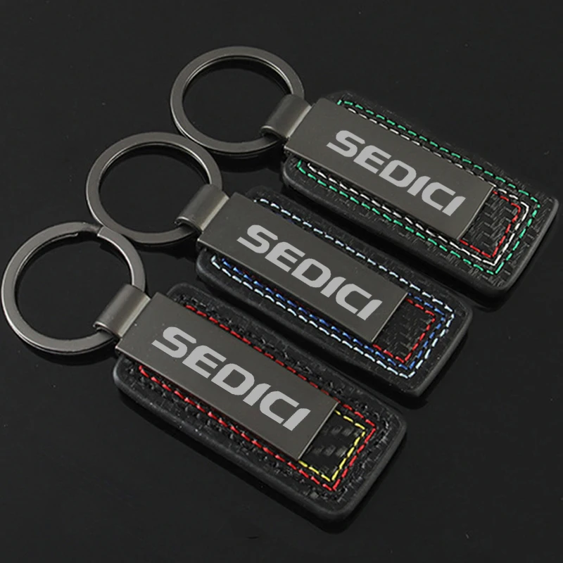1PC Keychain Sport Key Rings Rings Strap Custom Darček s logom pre Fiat Sedici 2024 2023 Anti-Loss Leather Keyrings Auto Accessorie