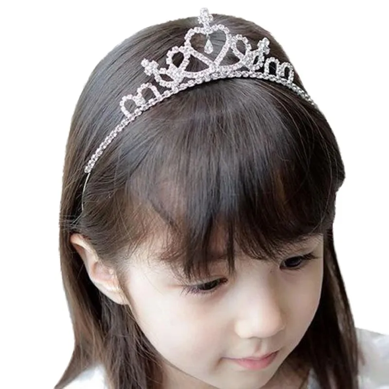 1PC Kids Girls Dievčatá kamienok princezná Koruna čelenka Čiastka Vlasy Vlasy Princezná módna dievčatká