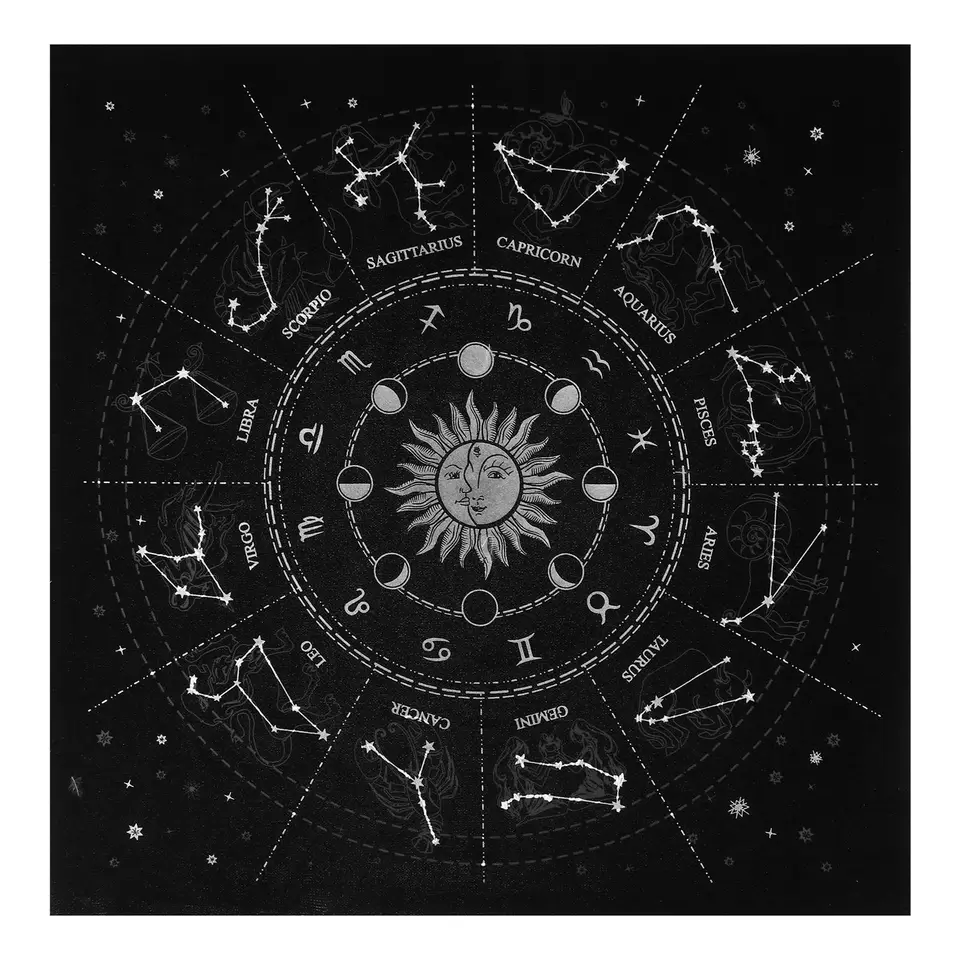 1pc konštelácie tarot karty obrusové dojčenie zamatovej dĺžky Altár