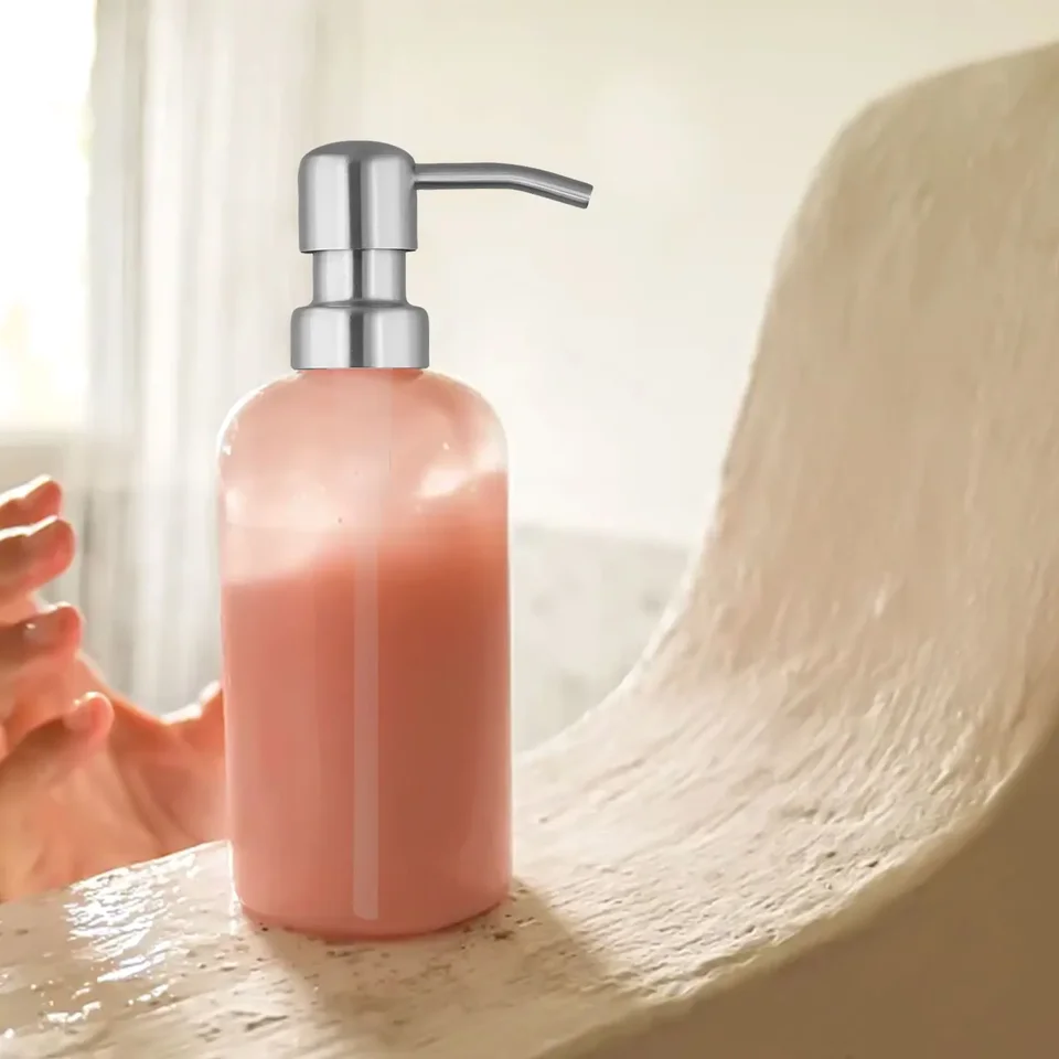 1PC Kovové mydlové čerpadlo Lotion Lotion Gel Dávkovač Nástroj na nádobu na trubicu pre 28/400 Nedolové vlákno Štandardná fľaša na monin sirup šťavy