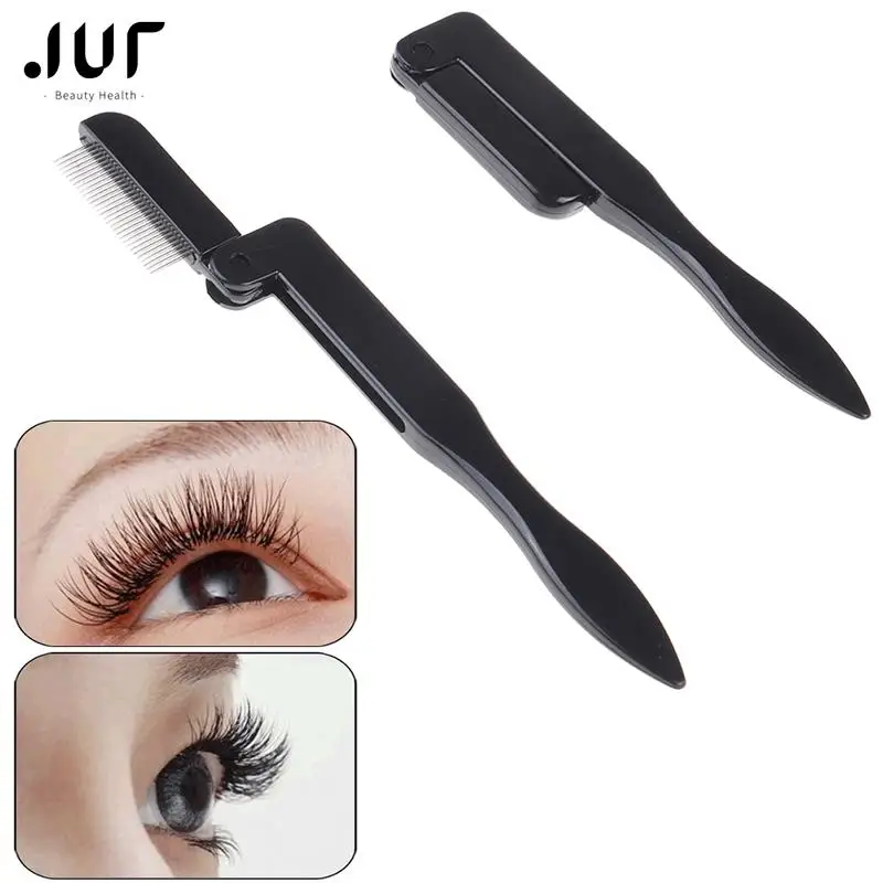 1pc kovové riasy Kefka Hrebeň skladacie mihalnice natáčanie krásy make -up oddelenia rias riasca rias