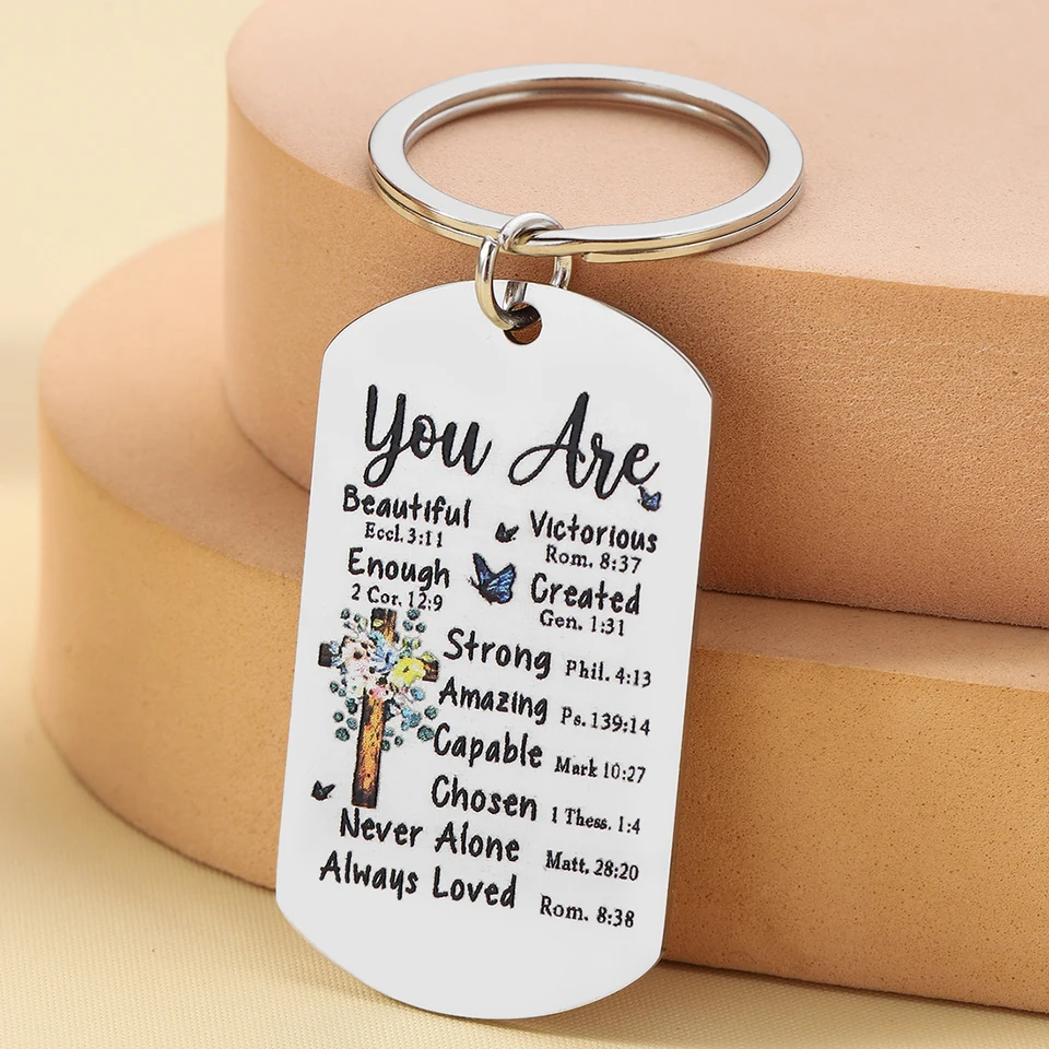 1PC Kresťanské dary pre ženy Dary priateľstva pre ženy Friends Ženy Besties Inspiratívne kresťanské kľúče pre najlepší priateľ