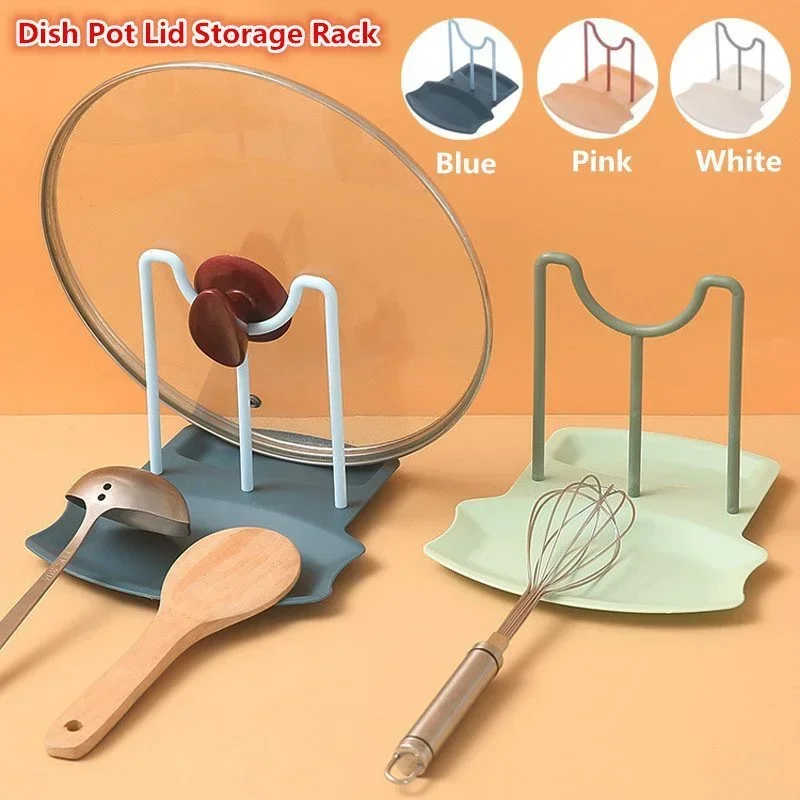 1pc kuchynská misa hrniec veko na veko skladovacej plošiny Pult-free Spoons Držiteľ držiaka držiaka
